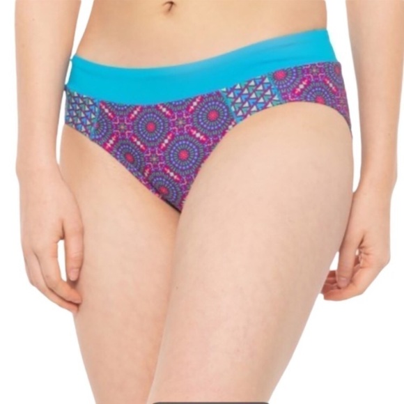 Prana Zuri Rich Fuchsia Sundial Bikini Bottom Sz S - Picture 1 of 10